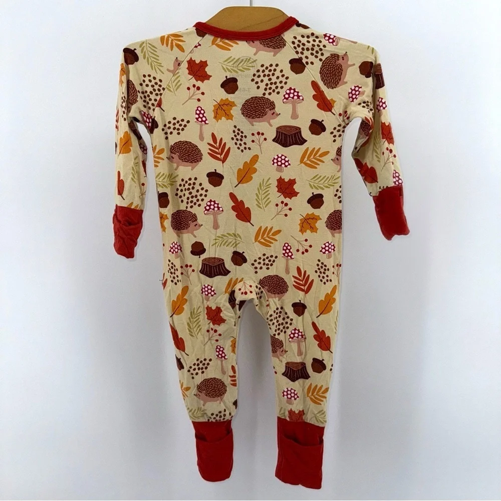 Emerson and Friends Autumn Hedgehog Bamboo Convertible Double Zippy One Piece